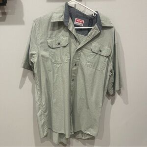 Green Wrangler Dress Shirt Size Large